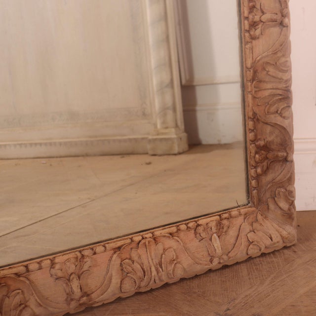 Italian Wall Mirror in Walnut, 1890s For Sale - Image 6 of 10