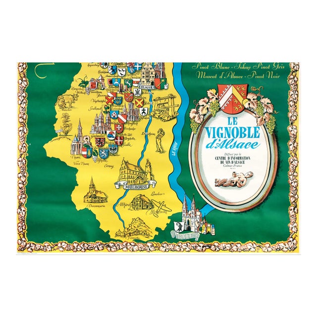 Size: 24.5 x 39 inches Artist: Unknown We think this lovely French vineyard poster would look perfect in a kitchen or a...