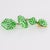 Glass Richard Kerr Dangle Pistachio Green Crystal Clip Earrings For Sale - Image 7 of 8