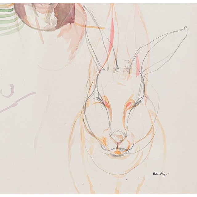 Portraiture 1980s Randy Ballano Portrait of Men and Rabbit For Sale - Image 3 of 4