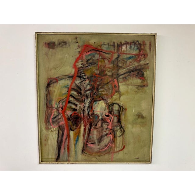 Mino Ceretti, Abstract Composition, 1950s, Oil on Canvas For Sale - Image 8 of 14