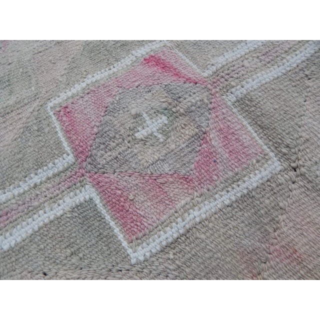 Distressed Vintage Kurdish Hand Knotted Herki Kilim Runner 2′11″ × 9′7″ For Sale - Image 11 of 13