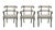 Vintage Silver Foil Armchairs, Set of 3 For Sale
