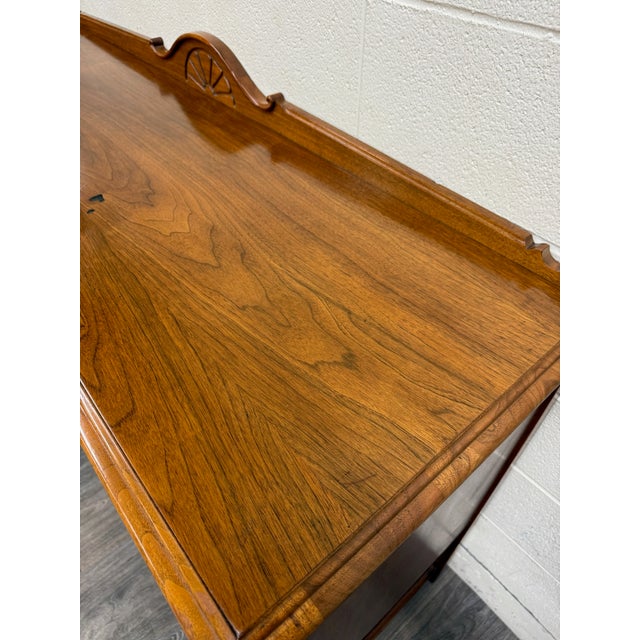 Vintage American Jacobean Tudor Revival Walnut Buffet Sideboard Server For Sale - Image 12 of 16