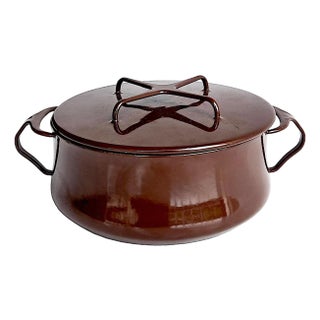 1970s Dansk Kobenstyle 4 Quart Casserole Pot With Trivet Lid, Designed by Jens H. Quistgaard For Sale