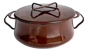 1970s Dansk Kobenstyle 4 Quart Casserole Pot With Trivet Lid, Designed by Jens H. Quistgaard