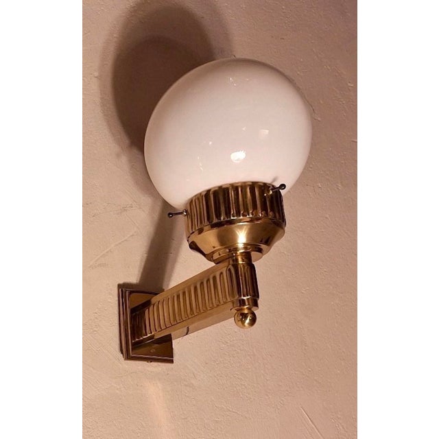Metal Astoria Brass and Glass Wall Light by Josef Hoffmann For Sale - Image 7 of 10
