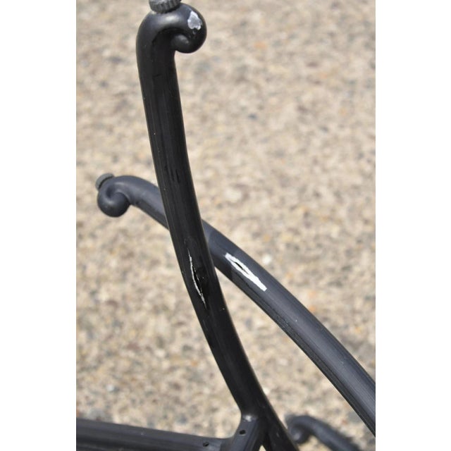 Tuscan Mediterranean Black Aluminum Metal Garden Patio Dining Chair - Set of 4 For Sale In Philadelphia - Image 6 of 12