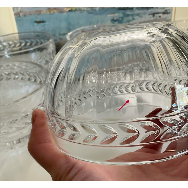 Glass Mid 20th Century Discontinued Villeroy & Boch Miss Desiree Pressed Crystal Bowls — Set of Six For Sale - Image 7 of 14