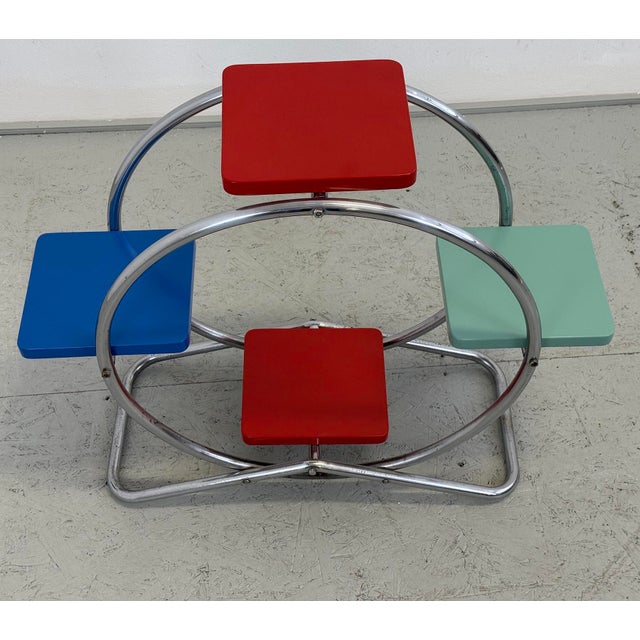 Bauhaus Functionalist Chrome Plant Stand, 1930s For Sale - Image 3 of 12