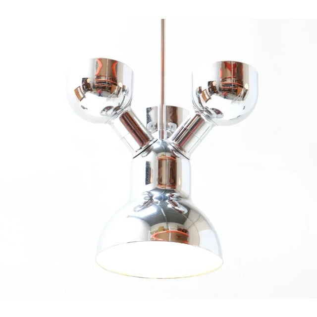 Space Age Chrome Pendant Light by Cosack Leuchten, 1970s For Sale - Image 4 of 12