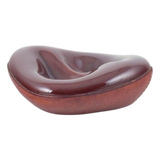 Organic-Shaped Ceramic Bowl by Georges Jouve for Longchamp, 1950s For Sale