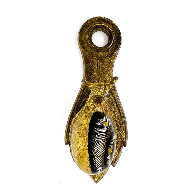 Brass Vintage Allied Brass Brass Snail Memo Clip & Wall Note Holder on Leaf Base – Hollywood Regency / Naturalistic For Sale - Image 8 of 11