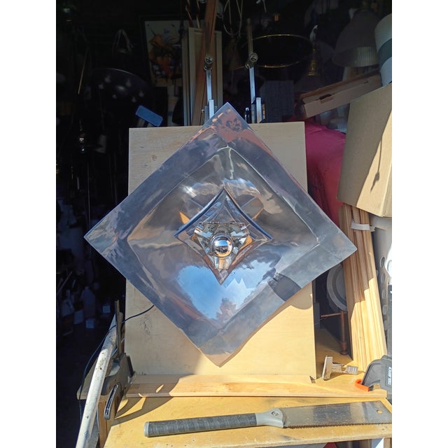 Mid-Century Modern Custom Made Wall /Ceiling Light Space Age Geometric For Sale - Image 3 of 8