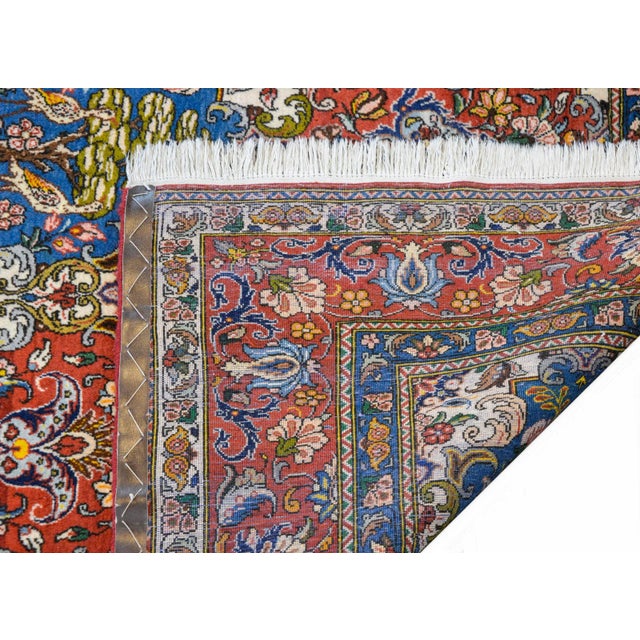 Brick Red Vintage Mid Century Bakhtiari Rug For Sale - Image 8 of 10