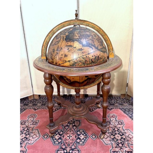 Wood Vintage World Map Bar, 1970s For Sale - Image 7 of 7