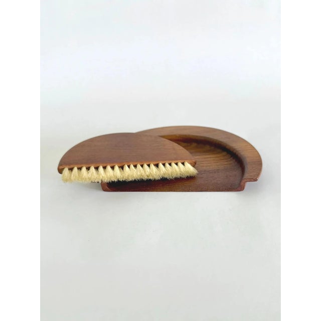Kay Bojesen 1950s Kay Bojesen Teak Crumb Brush and Tray (Silent Butler) For Sale - Image 4 of 7