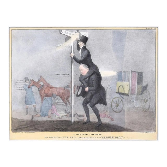 A Nocturnal Adventure – Reform Bill! - Lithograph by J. Doyle - 1831 1831 For Sale