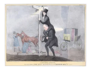 A Nocturnal Adventure – Reform Bill! - Lithograph by J. Doyle - 1831 1831