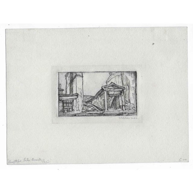 George Alexander Picken (1898-1971) "Rooftops, Latin Quarter, Paris" etching on paper, pencil signed lower right and...