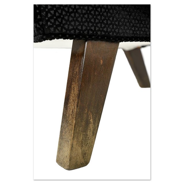 Set of Black Lounge Chairs by Jindrich Halabala For Sale - Image 6 of 9