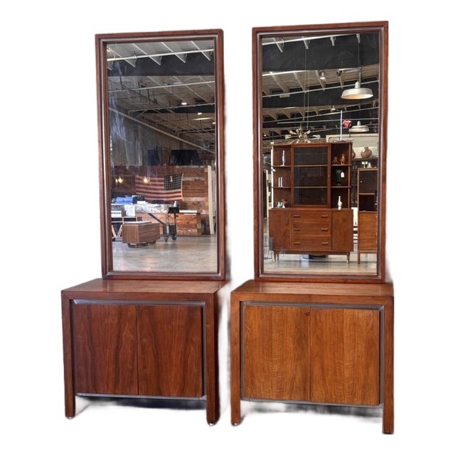 MCM Dillingham Mirrored Vanity/ Nightstands . For Sale