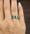 Modern 6.03 Ct Emerald Cut Colombian Emerald & Diamond Band Size 5.75 For Sale - Image 3 of 9
