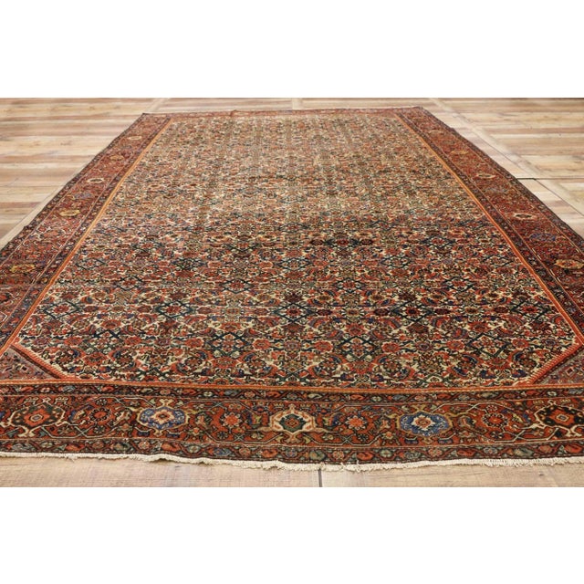 Textile Late 19th Century Late 19th Century Antique Persian Farahan Rug, 07'07 X 12'04 For Sale - Image 7 of 9