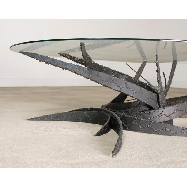 Silas Seandel Brutalist Iron Torch Cut Cocktail Table For Sale In Sacramento - Image 6 of 18