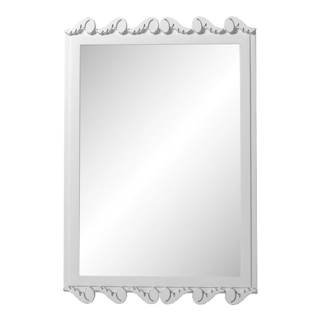 Fleur Home Garden District Laurel Rectangle Mirror in Graytint, 36x48 For Sale