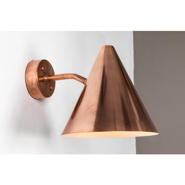 Hans-Agne Jakobsson 'Tratten' Polished Copper Outdoor Sconce For Sale - Image 10 of 11
