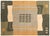 6'x9' Hand-Knotted Modern Arts & Crafts Wool & Silk Geometric Rug in Green, Yellow & Ivory For Sale - Image 10 of 10