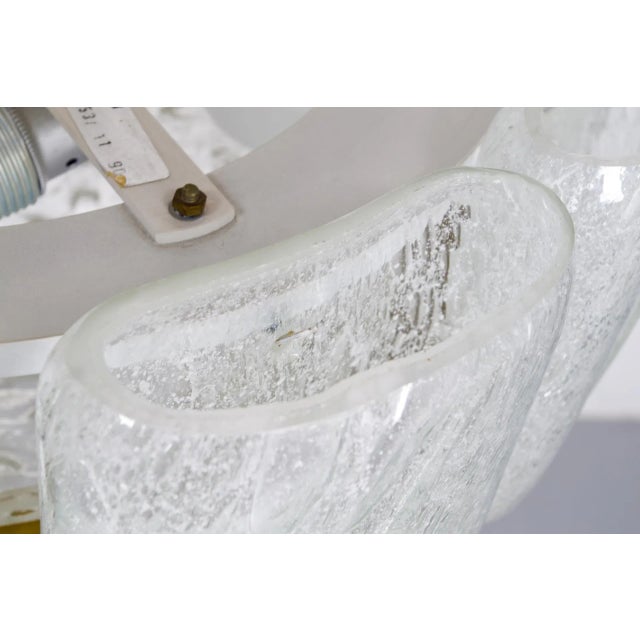 Mid-Century Ice Glass Chandelier from Doria For Sale - Image 13 of 15