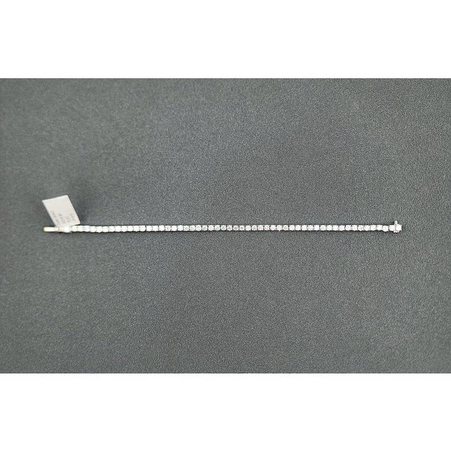 Early 21st Century 4.89 Ct Diamond Tennis Bracelet For Sale - Image 5 of 8