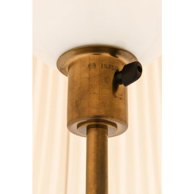 1940s Floor Lamp in Brass and Leather by Harald Notini, 1940s For Sale - Image 5 of 9