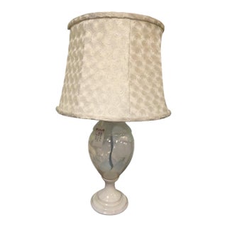 Evolution by Waterford Glass Table Lamp on Marble Base For Sale