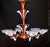 Metal French Art Deco Ezan Six-Light Opalescent Glass Stalactite Chandelier, 1930 For Sale - Image 7 of 18