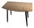 Small Mid-Century Vintage Side Table with Tapered Black Legs & Brass Ferrules For Sale
