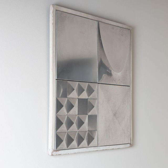 Abstract Mid-20th Century Pair of Metal Tiles, Signed “arfo", Probably Italy For Sale - Image 3 of 8