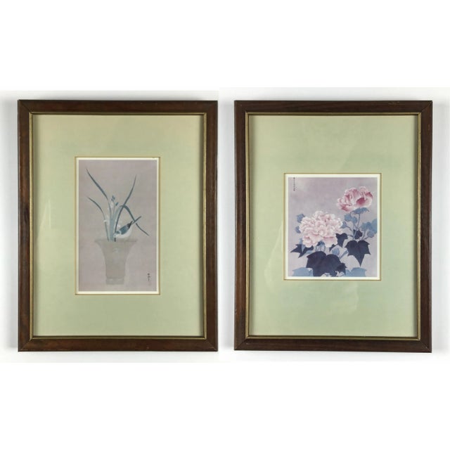 Pair of Wood Framed Asian Style Prints For Sale - Image 13 of 13