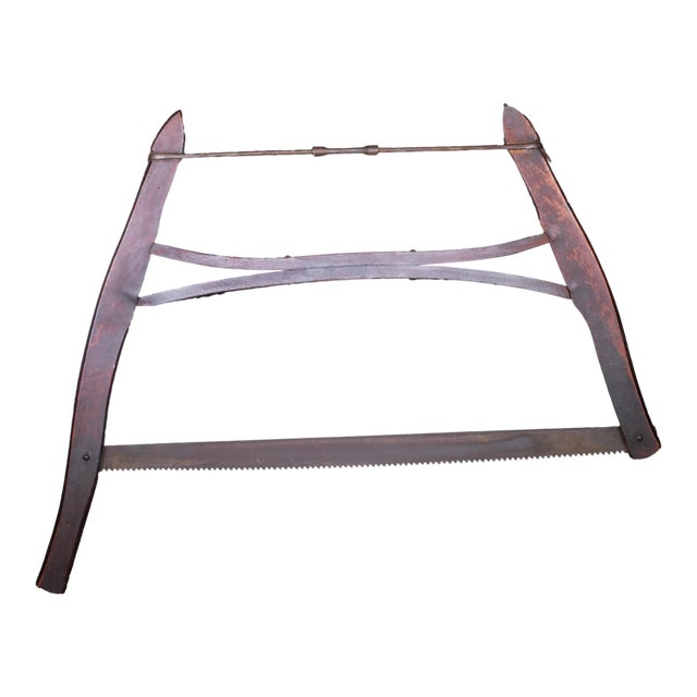Antique Mahogany Buck Saw c.1910-1930 For Sale