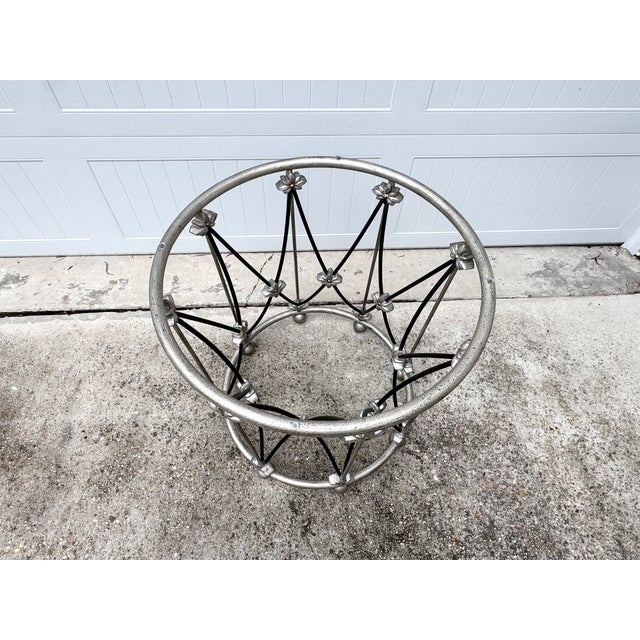 Hooker Furniture Sanctuary Pirouette Two-Tone Flower Metal Dining Table Base For Sale In New Orleans - Image 6 of 11