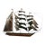1970’s Vintage Curtis Jere Style Brutalist Metal and Copper Ship Wall Art Sculpture, Unsigned For Sale