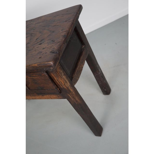 Brown Antique Spanish Rustic Farmhouse Chestnut Side or Console Table, 18th Century For Sale - Image 8 of 14
