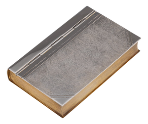 Vintage English Silver Book Shaped Cigar Box, 2015