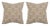 Transitional Bonez Wheat 22x22 Pillow, A Pair For Sale - Image 3 of 3