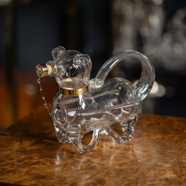 Edwardian Silver and Glass Novelty Claret Jug, 1905 For Sale - Image 14 of 15