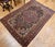 Textile 19th Century Persian Farahan Sarouk Rug, Hand-Knotted Wool, Floral Pattern, Navy & Plum Red, 4x6 For Sale - Image 7 of 18