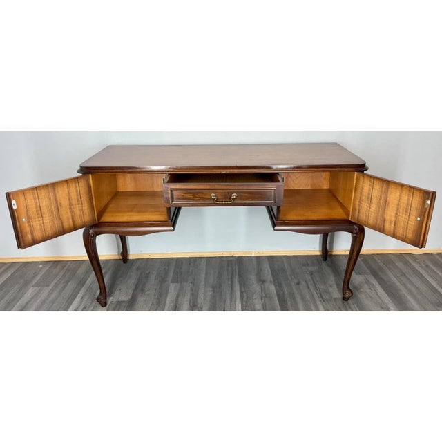 Vintage Louis French Carved Desk with Storage For Sale - Image 6 of 13