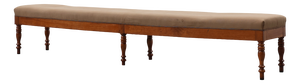 19th Century Bench with Six Turned Legs, 1840s